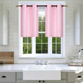 2-Piece Short Window Curtain Set with Foam Backing Grommet Panels - Multiple Colors