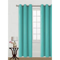 Thermal Blackout Window Curtain Set - Room Darkening Grommet Panels, 2 Pack, 74x84 Inches