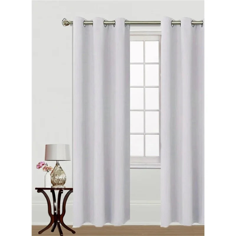 Thermal Blackout Window Curtains Set of 2 - Room Darkening Grommet Panels, 37x84 Inches