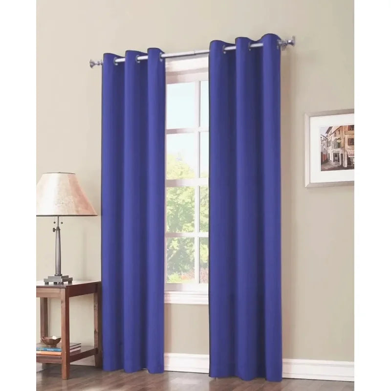 Thermal Blackout Patio Curtain Set - 2 Panels 37x84 Inches, Grommet Top