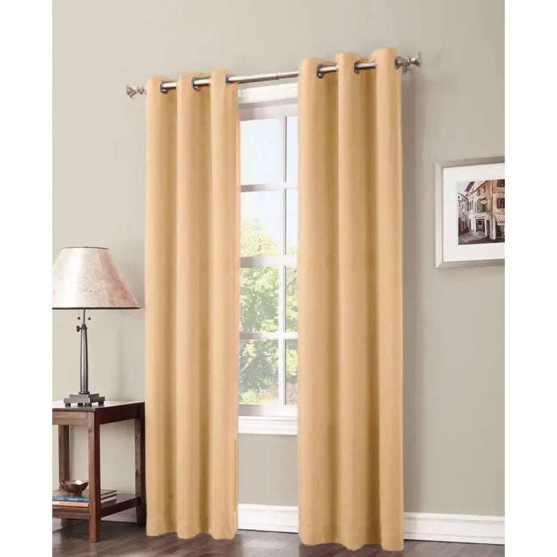 Outdoor Thermal Blackout Grommet Curtain Panels Set - 2 Pieces, 37x84 Inches