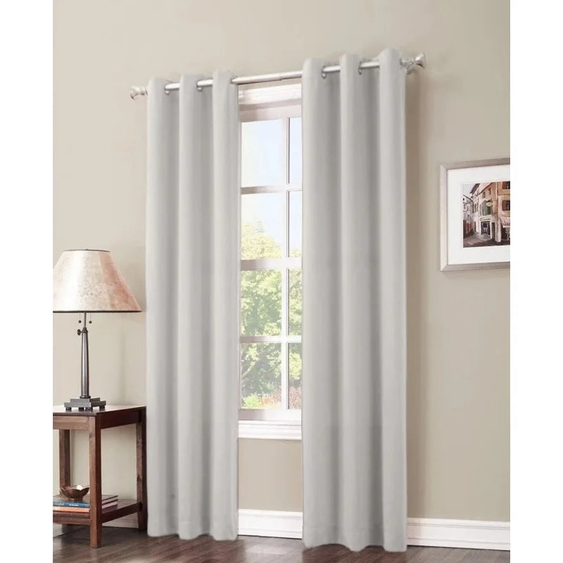 Outdoor Thermal Blackout Curtain Panels Set - Grommet Patio Window Coverings