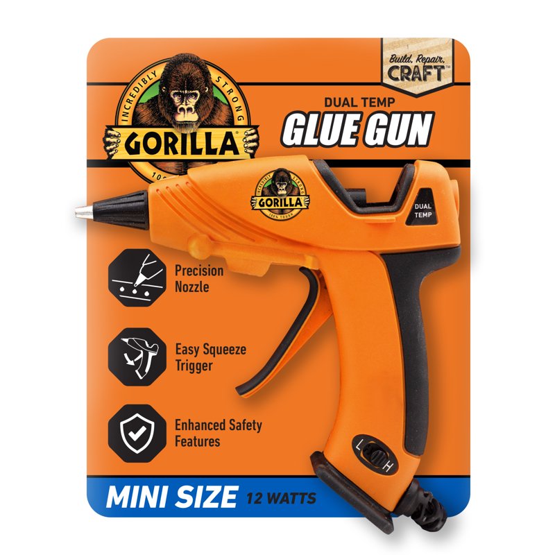 Mini Dual-Temp Hot Glue Gun with Precision Nozzle - Craft & Repair Tool