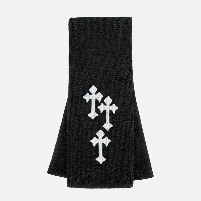 Football Towel with Cross Design - Microfiber Sports Accessory, 14.5 x 4 Inches