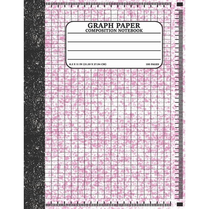 Graph Paper Composition Notebook for Math & Science Lovers 8.5x11 Watercolor Cover 100 Pages
