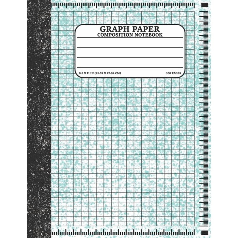 Math and Science Graph Paper Notebook - Watercolor Cover, 100 Pages