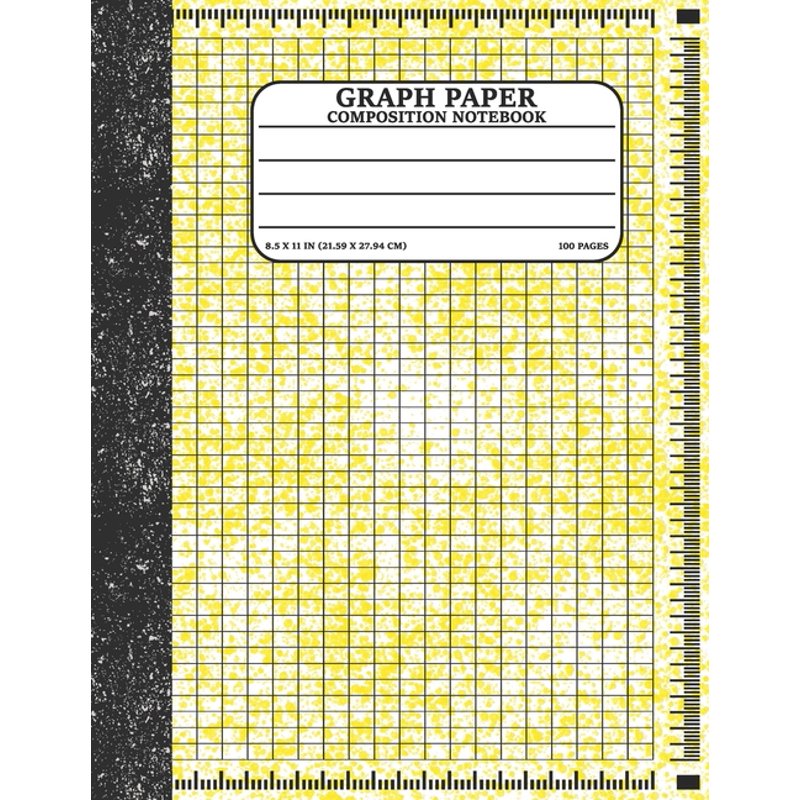 Graph Paper Composition Notebook for Math & Science Lovers 8.5x11 Watercolor Cover