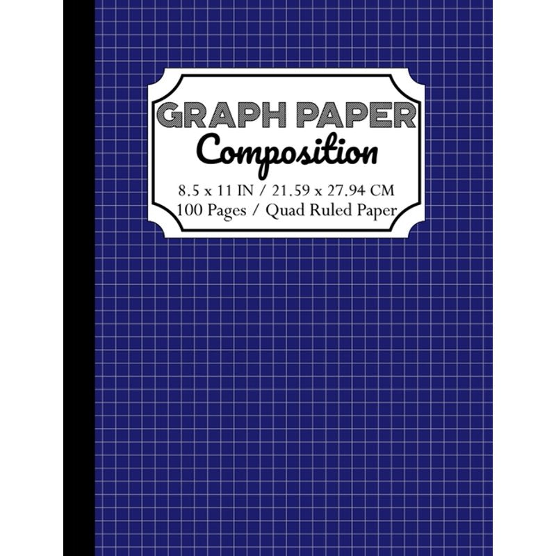 Quad Ruled Graph Paper Notebook for Math and Science 8.5x11 Inch