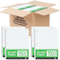Quad Ruled Graph Paper Sheets Bulk Pack for School Office Art - 10.5 x 8, 4x4 Squares