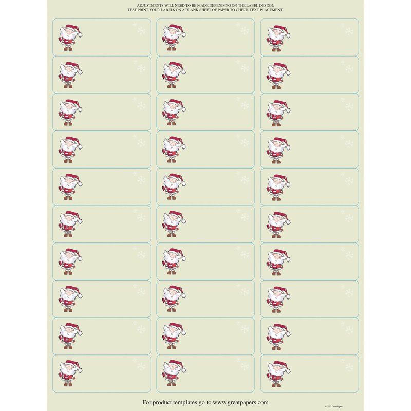 Merry Christmas Santa Address Labels - 150 Self-Adhesive Holiday Labels