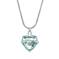 Memorial Cremation Necklace for Ashes Heart Pendant Remembrance Jewelry
