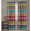 Southwest Curtain Panel Set - Tribal Style Window Drapes with Tiebacks, 84 x 42 Inches, Pack of 2