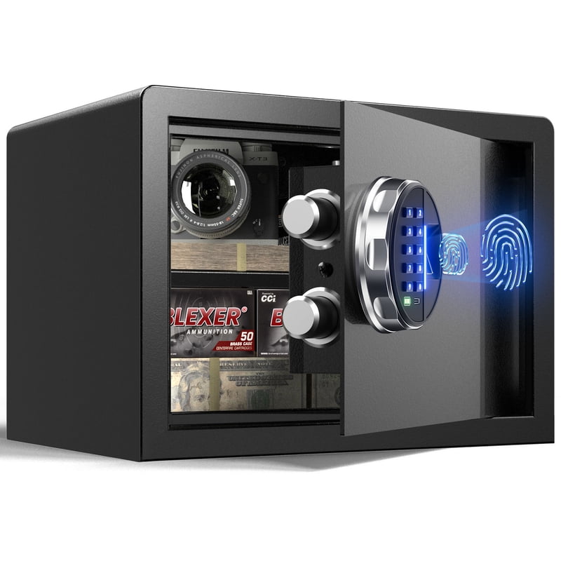 Biometric Safe Box with Fingerprint Lock and Silent Mode, 0.80 cu. ft.