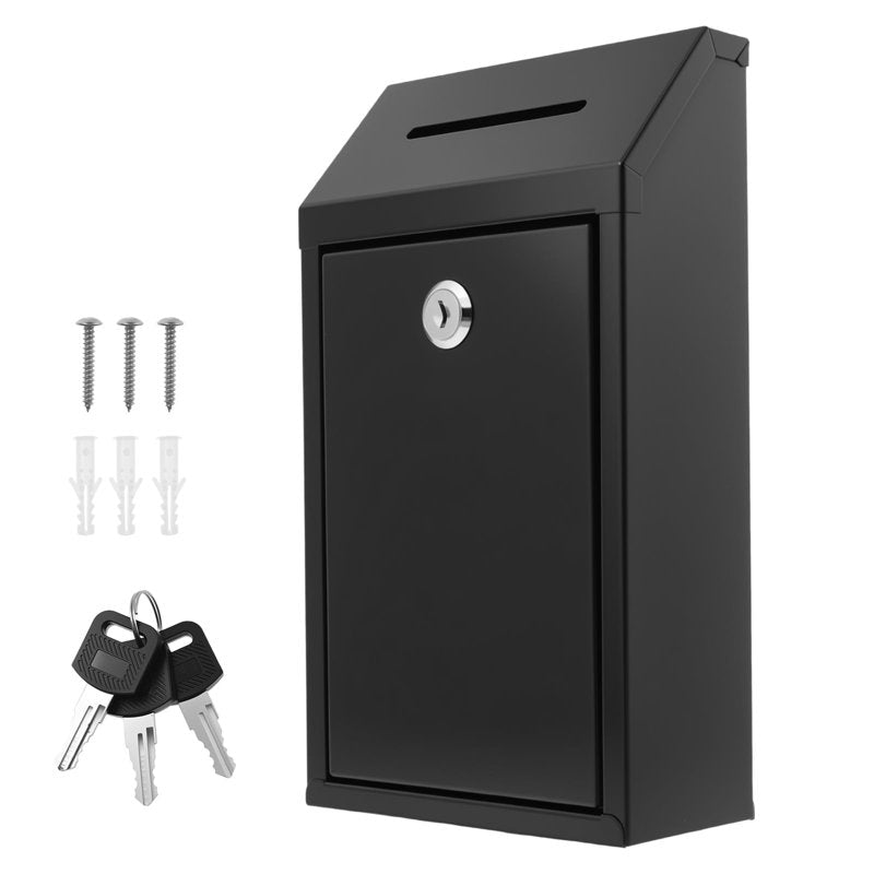Metal Suggestion & Donation Box Wall Mount Lockable Collection Box