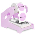 Thermal Shipping Label Holder for Rolls & Fan-Fold Labels - Desktop Organizer for Fragile & Holographic Stickers - Purple