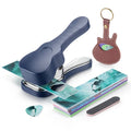 Guitar Pick Maker Kit with Leather Keychain & 15 Pick Strips - DIY Custom Picks