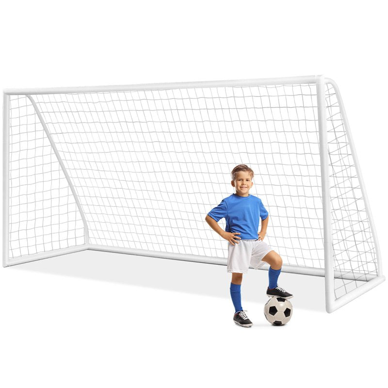 All-Weather Soccer Goal 12 x 6 ft with UPVC Frame – Portable Backyard Practice