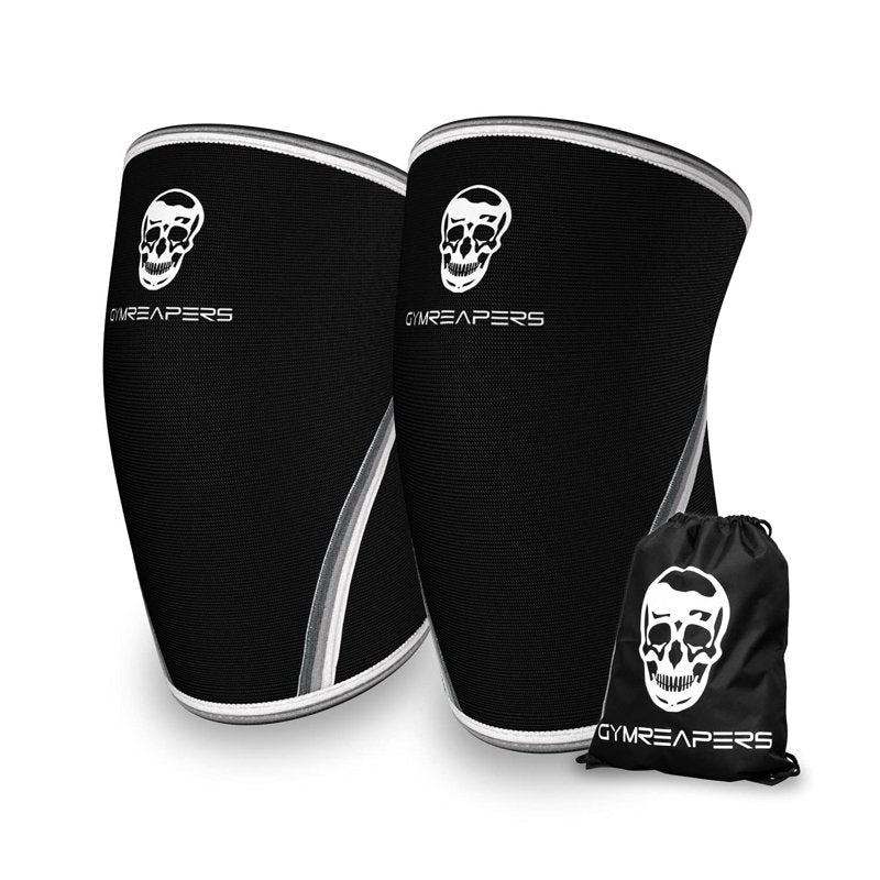 Knee Sleeves 7mm Pair for Squats & Powerlifting - Compression Support for Men & Women with Free Gym Bag