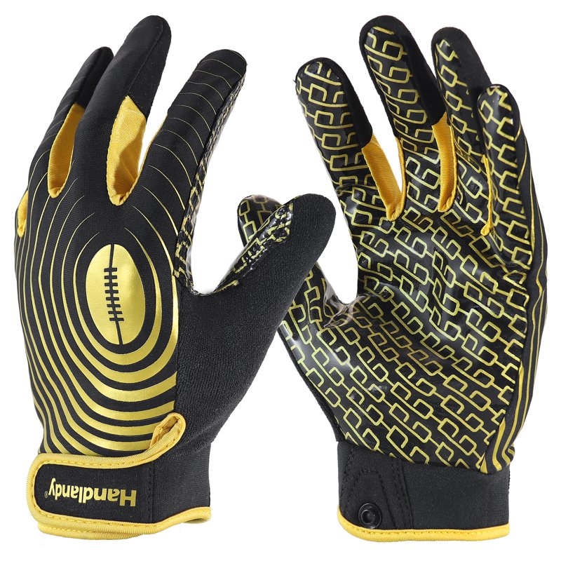 American Football Gloves Sticky Grip Wide Receiver & Lineman Gloves for Men