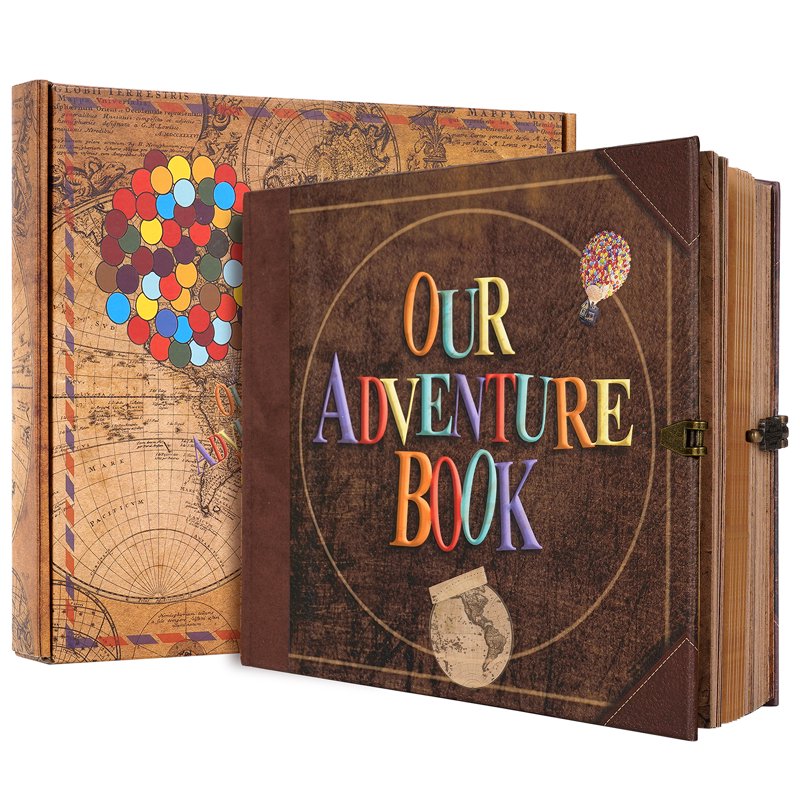 Wedding Scrapbook Album 8 Inch 146 Pages Travel Memory Book Gift with Stickers