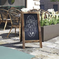 Outdoor Magnetic A-Frame Chalkboard Sign - Rustic Brown 40x20 Inches