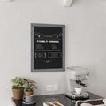 Magnetic Wall Chalkboard 18x24 Inches - Rustic Grey Frame for Kitchen & Events