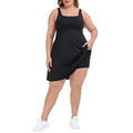 Plus Size Athletic Dress with Built-In Shorts and Shelf Bra