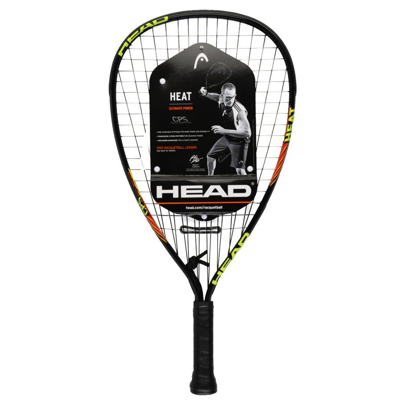 Racquetball Racquet with Pre-Strung Design - 107 Sq. In. Head Size, Black/Yellow