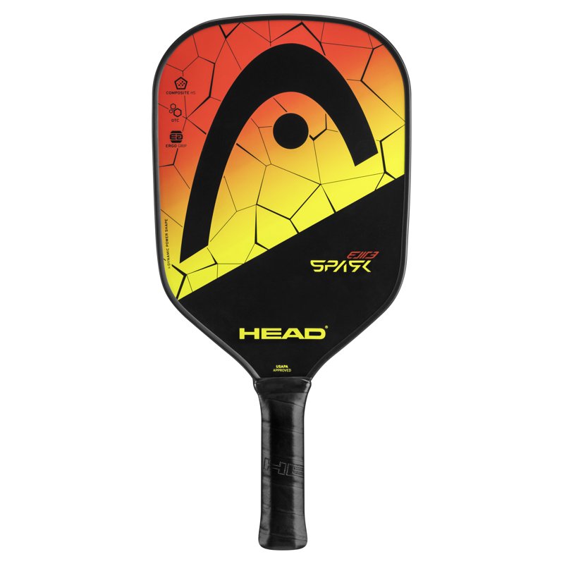 HEAD Spark Elite Pickleball Paddle - Fiberglass Surface, 8.1 oz, Red/Yellow/Black Variation