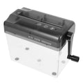 Manual Crosscut Paper Shredder for Office & Home Use - Hand Crank Small Shredding Machine, Black