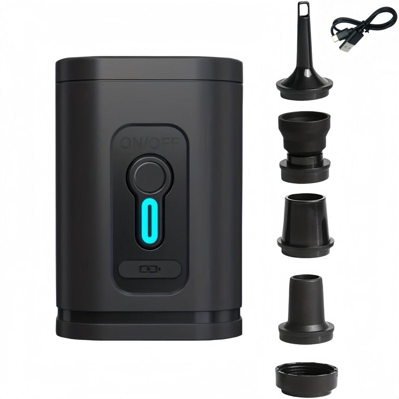 Portable Electric Air Pump for Inflatables with 5 Nozzles Rechargeable USB Inflator