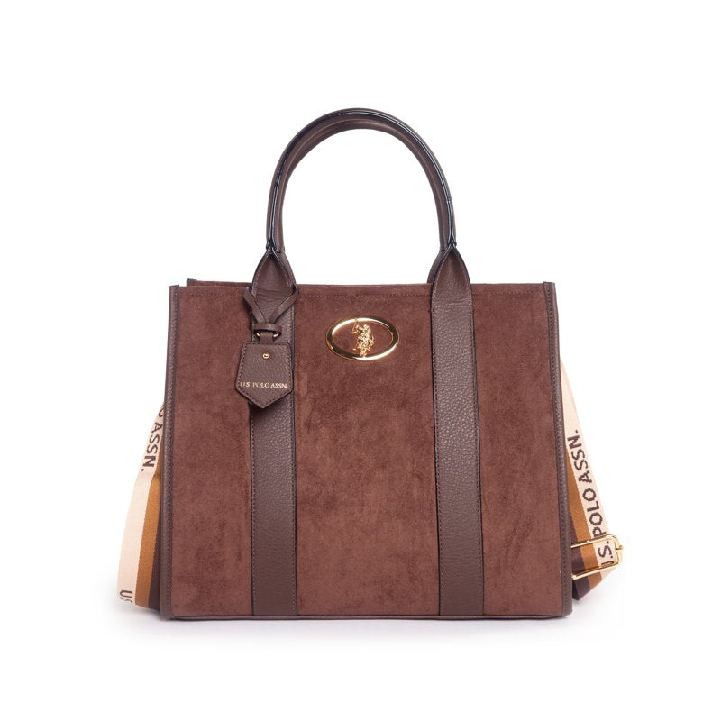 Women's Brown Heritage Tote Bag - Classic Style & Spacious for Daily Use