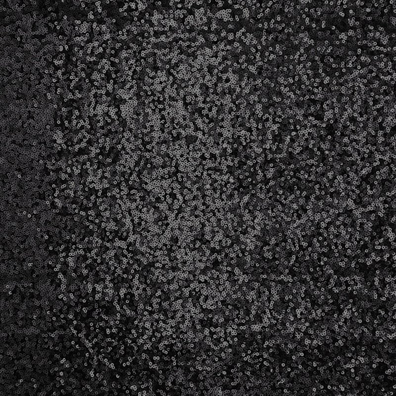 Black Sequin Fabric 2 Yards - Light-Catching Polyester for Costumes & Decor