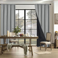 Light-Blocking Polyester Curtains with Thermal Insulation & Soundproofing for Living Room & Bedroom