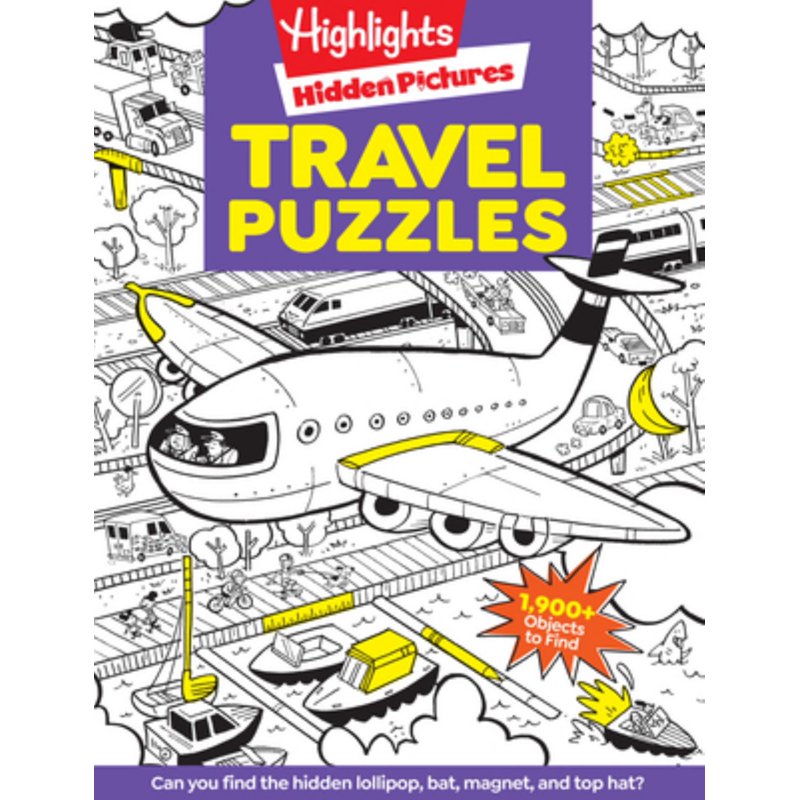 Kids Travel Activity Book with Hidden Picture Puzzles - 100+ Travel Scenes, Coloring & Brain Teasers for Ages 6-12