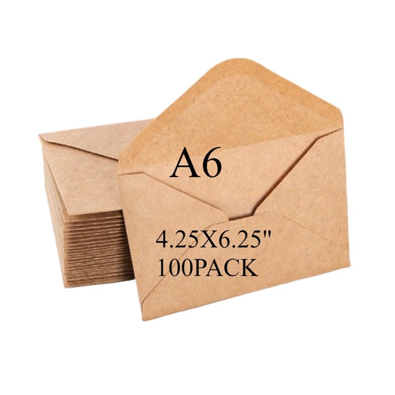 A6 V-Flap Envelopes Bulk Pack - Self-Sealing Kraft Paper for Invitations & Cards