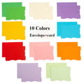 Multicolor Mini Envelopes with Matching Blank Cards 100 Pack Self-Adhesive Invitations