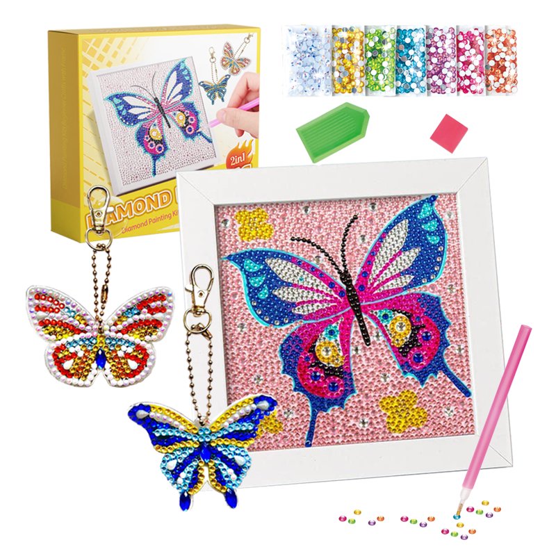 Diamond Butterfly Painting Kit for Kids - Art & Crafts Set for Ages 3+