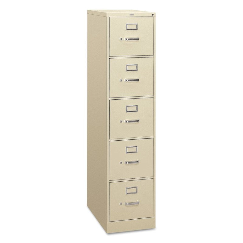 15 in. x 26.5 in. x 60 in. Vertical File Cabinet with 5 Letter-Size Drawers - Putty
