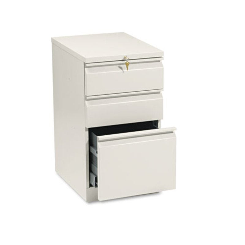 Brigade 3-Drawer Mobile Pedestal with Pencil Tray - Putty Finish, 15 x 19.88 x 28 in.