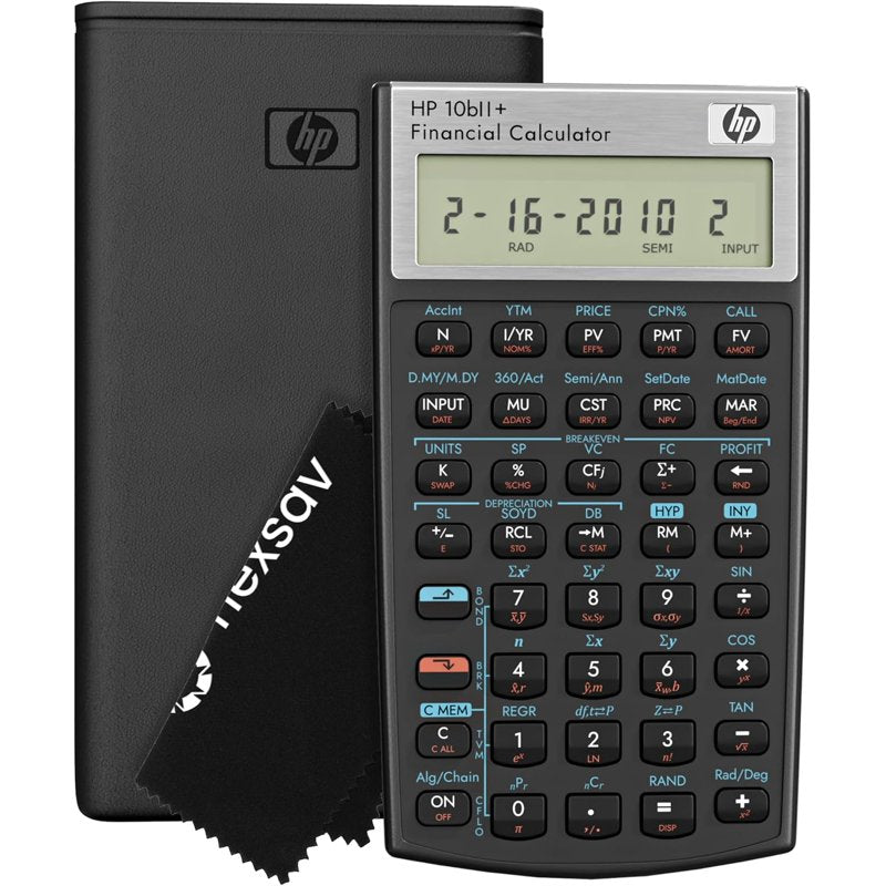 Financial Calculator with 100+ Functions for Business and Exams - HP 10bII+