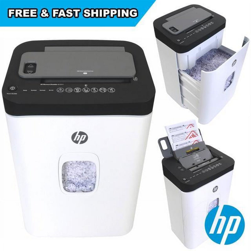 Heavy-Duty Auto-Feed Microcut Paper Shredder 200 Sheets with Waste Bin
