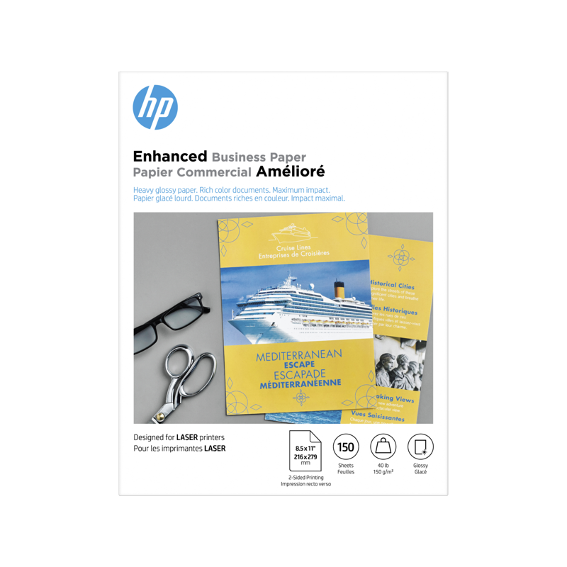 HP Glossy Photo Paper 8.5x11 Inches, Double-Sided, 50 Sheets