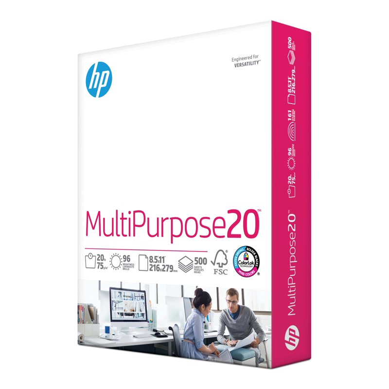 Multipurpose Printer Paper 500 Sheets - Letter Size, Smear-Resistant Copier & Fax Paper