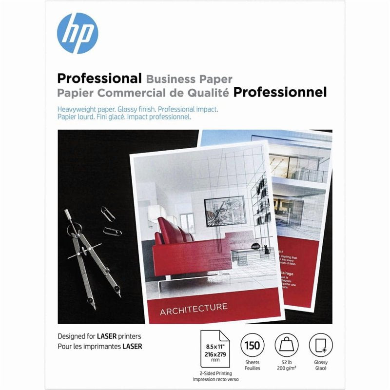 Glossy Laser Printer Paper 200gsm - 150 Sheets, 8.5 x 11 Inch, Heavyweight Office Paper
