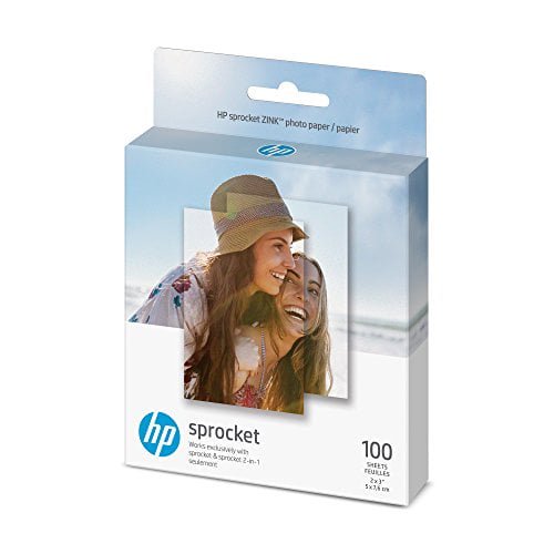 HP Sprocket 2x3 Inch Sticky Back Photo Paper - 100 Sheets