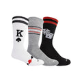 Men's Crew Socks 3-Pack with Vegas Lucky Design - Comfortable & Stylish