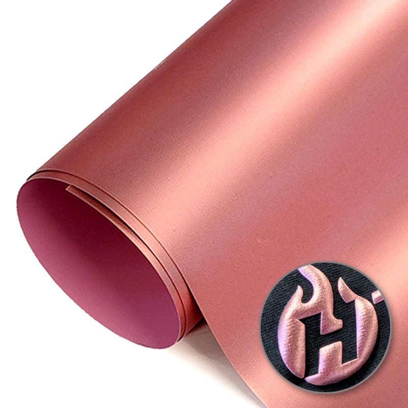 Puff Metal Heat Transfer Vinyl Foil - Rose Gold, 20" x 1 Yard, 3D Puffy Iron-On Film