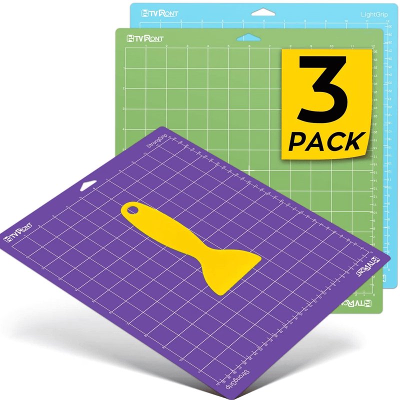 3 Pack 12x12 Cutting Mats for Crafting - Strong Grip & Durable Adhesive