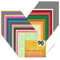 Heat Transfer Vinyl Bundle for T-Shirts - 90 Sheets 12x10 Inch Glitter HTV